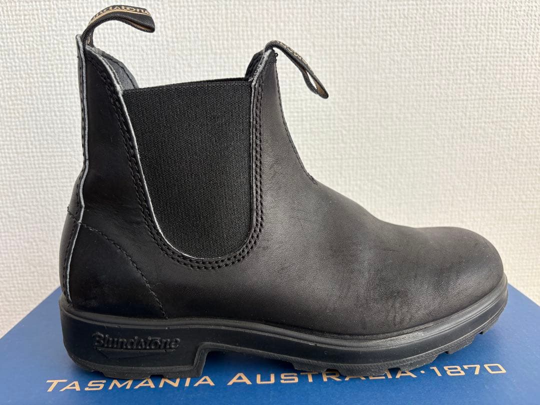 【美品】Blundstone ブラック サイドゴアブーツ