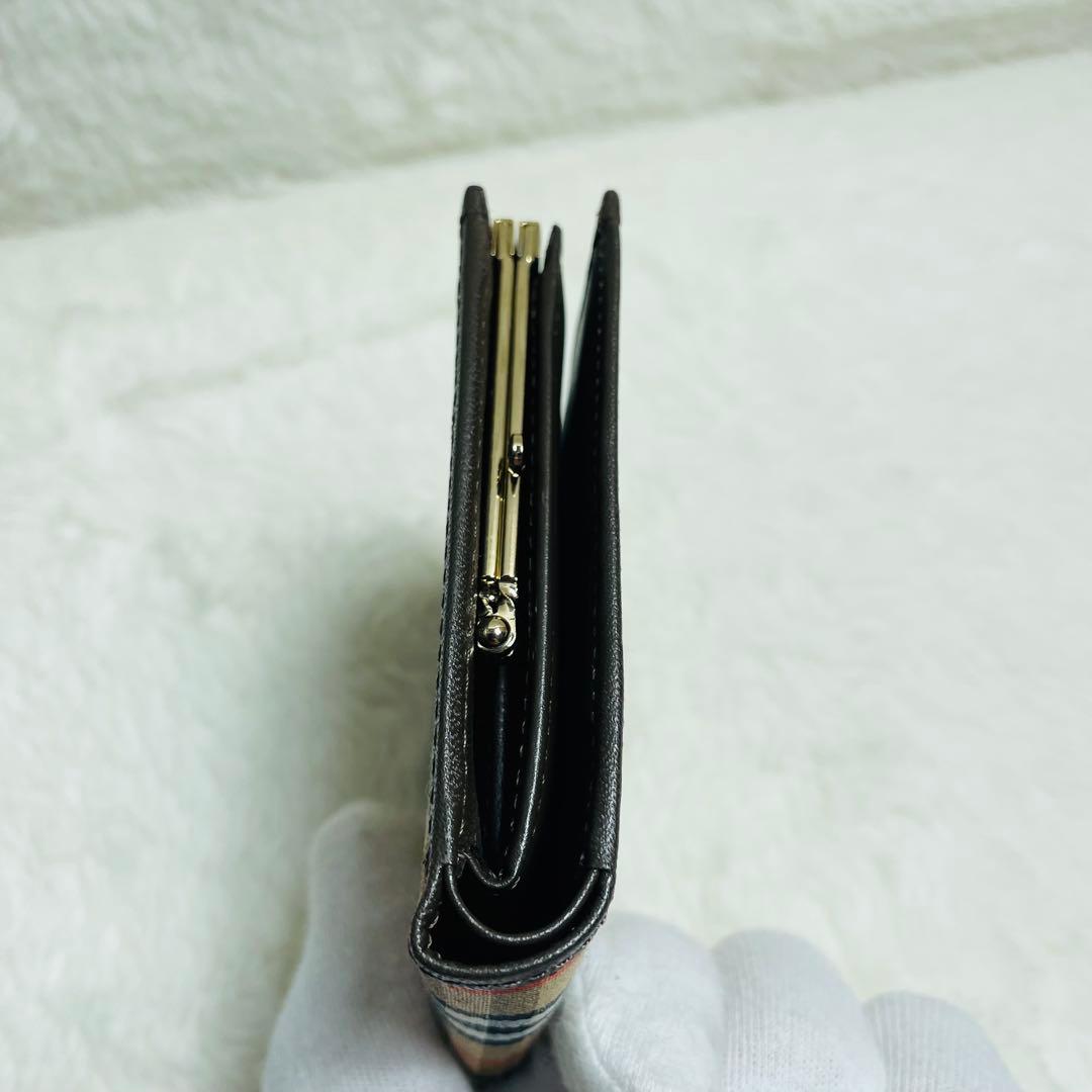 新品未使用　箱付　正規品　BURBERRY 折り財布　がま口財布　ノバチェック