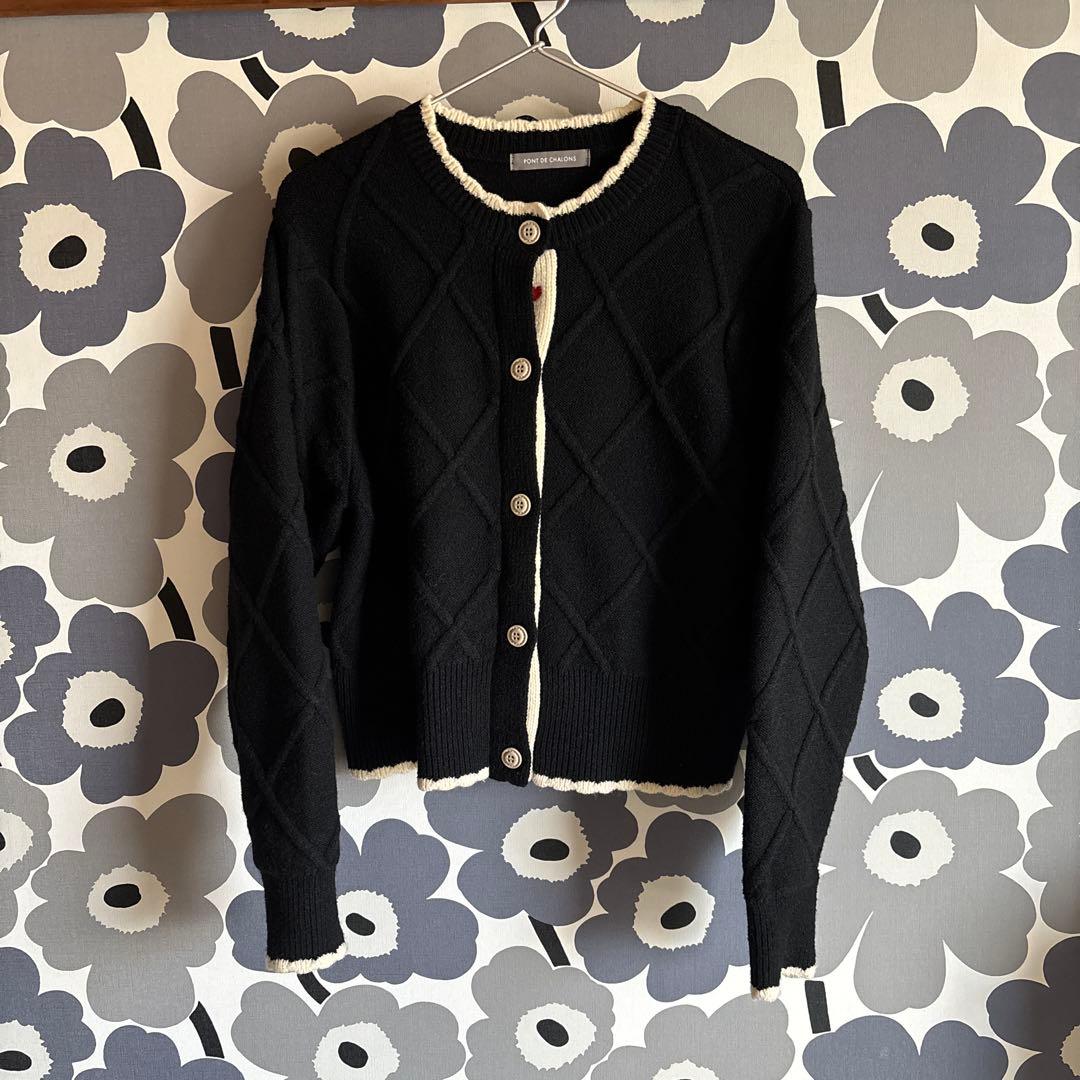 PONT DE CHALONS ポンデシャロン ハート刺繍チロルカーディガン