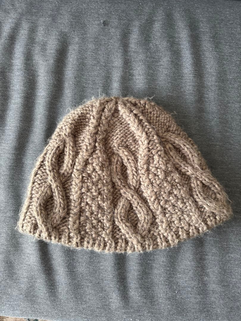 帽子 Stussy SKULLCAP CABLE KNIT BROWN