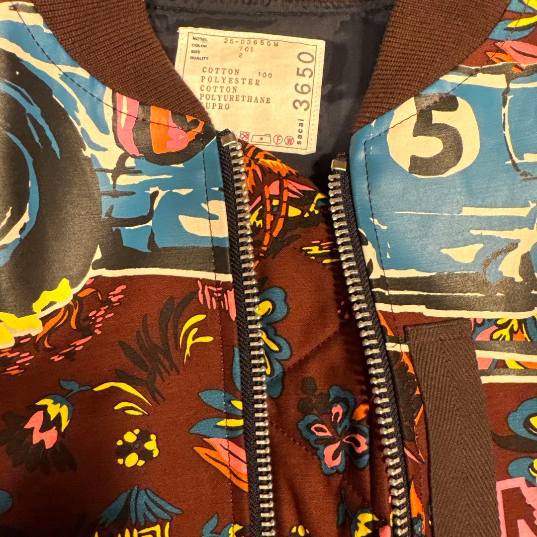 ジャケット・アウター SACAI 25ss CarRaceTropical Print Blouson