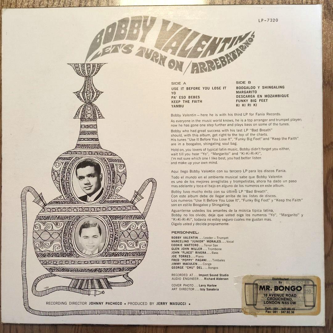 洋楽 Bobby Valentin/Let's Turn On reissue