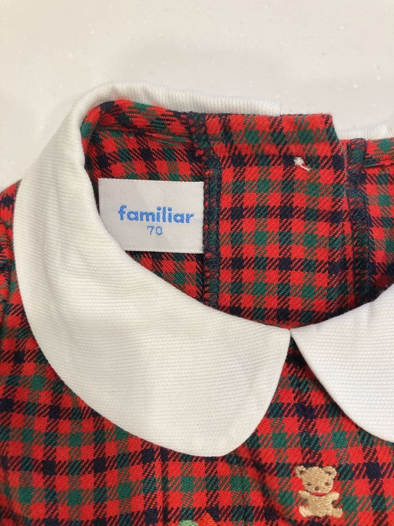familiar チェック柄ワンピース 70