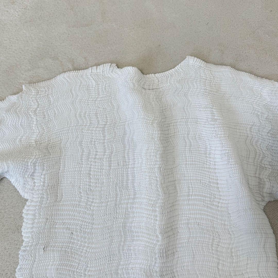 ISSEY MIYAKE プリーツ　ノーカラー　長袖　カーディガン　Mサイズ