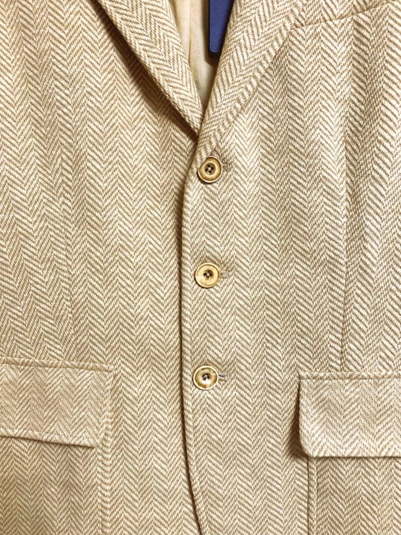 Ralph Lauren ベージュ ヘリンボーン テーラードジャケット