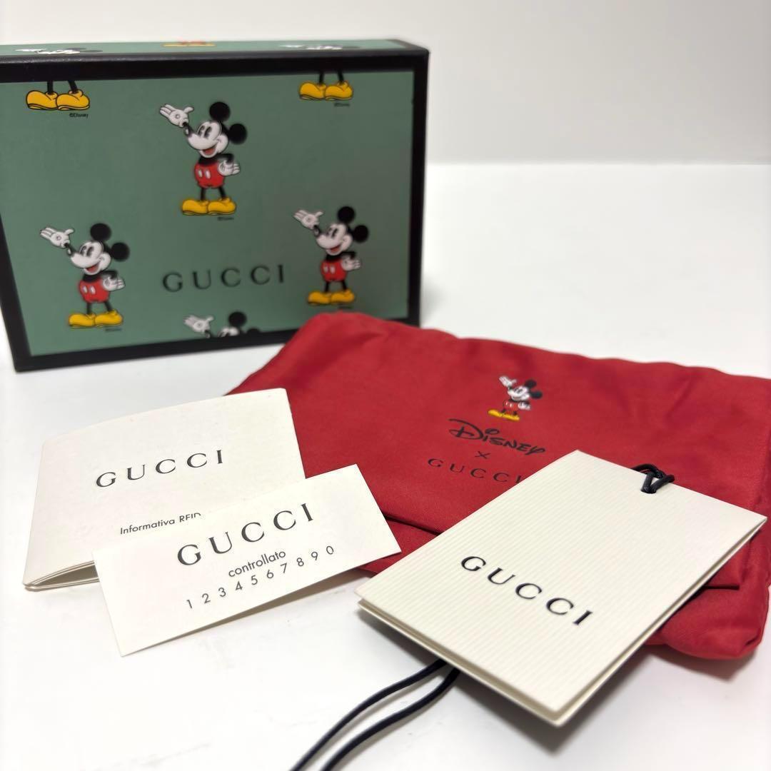 227箱付✨ほぼ新品✨グッチ×ディズニー ミッキー 二つ折り財布 GGスプリーム