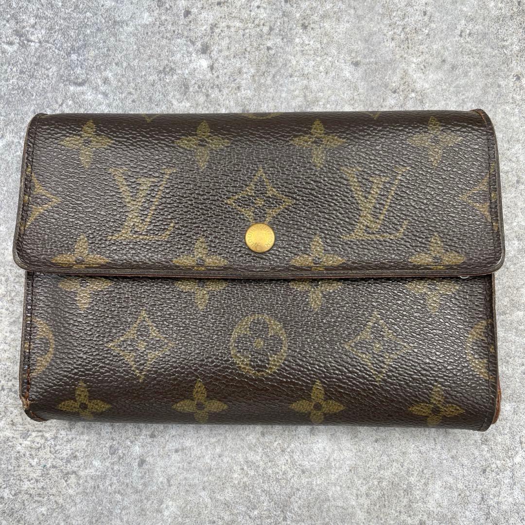 【美品】LOUIS VUITTON ルイヴィトン　折り財布　モノグラム　レザー