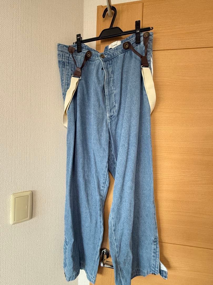 papier パピエ サスペンダージーンズ