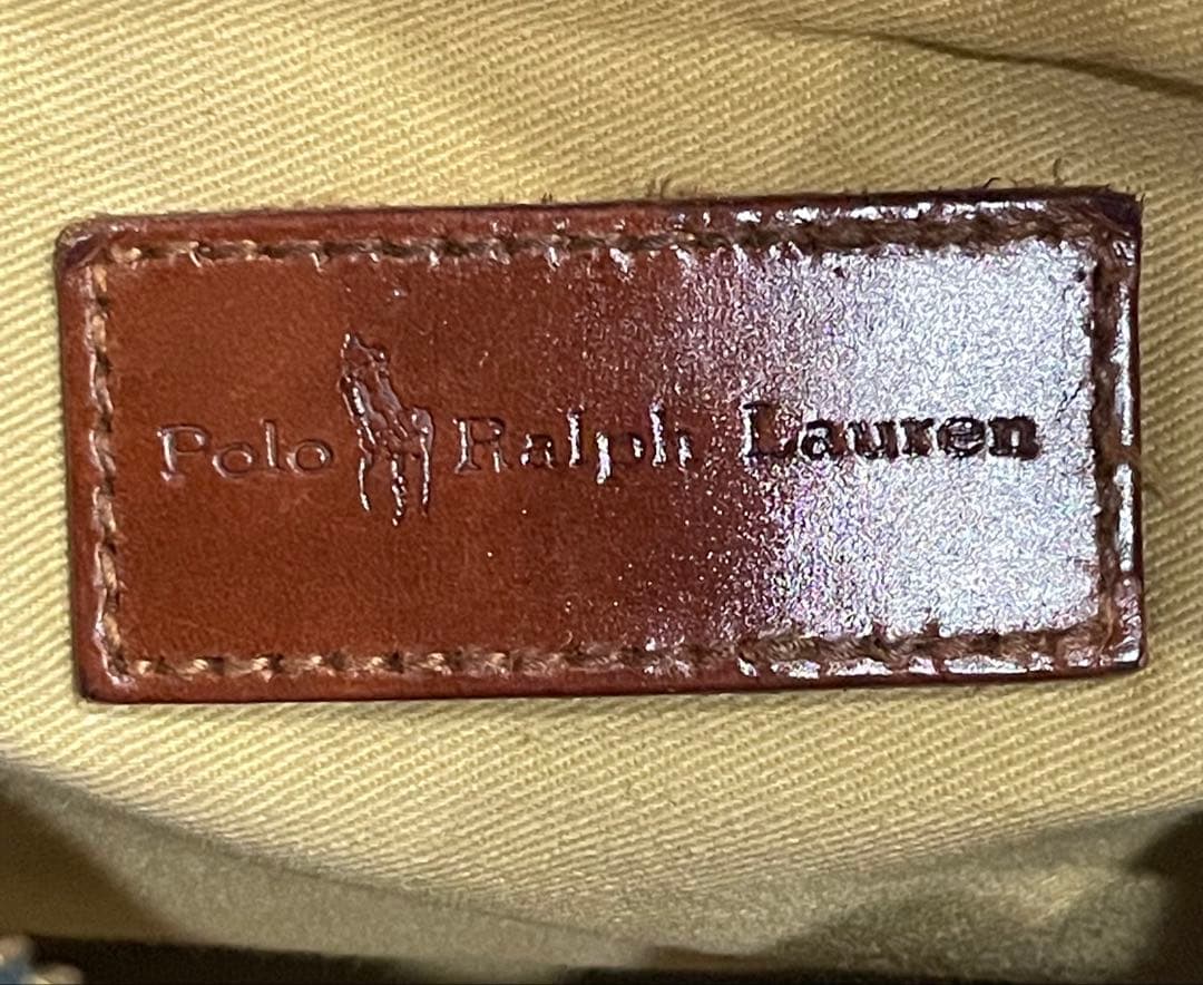 カ*リ様 POLO RALPH LAUREN PVC ミニ ボストンバッグ チェ