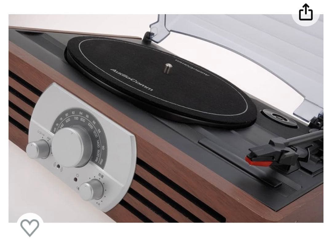 AM.FMラジオ付きレコードプレーヤー　OHM RRM-2775K-T 未使用品