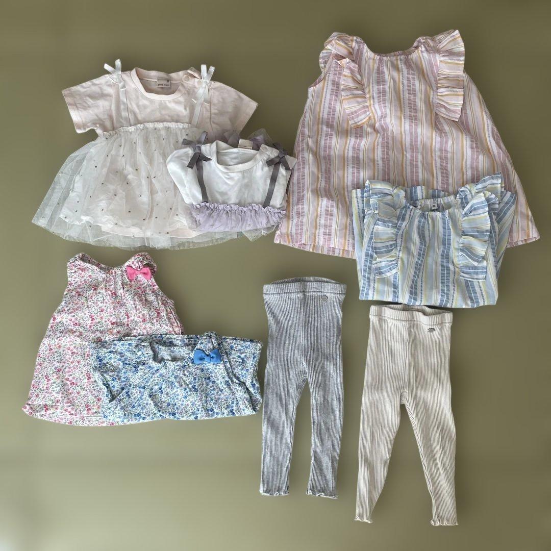 双子　女の子　トップス　ワンピース　まとめ売り　約39点80cm