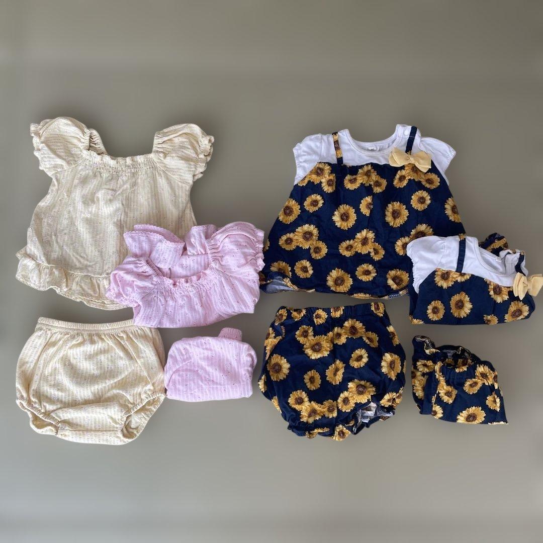 双子　女の子　トップス　ワンピース　まとめ売り　約39点80cm