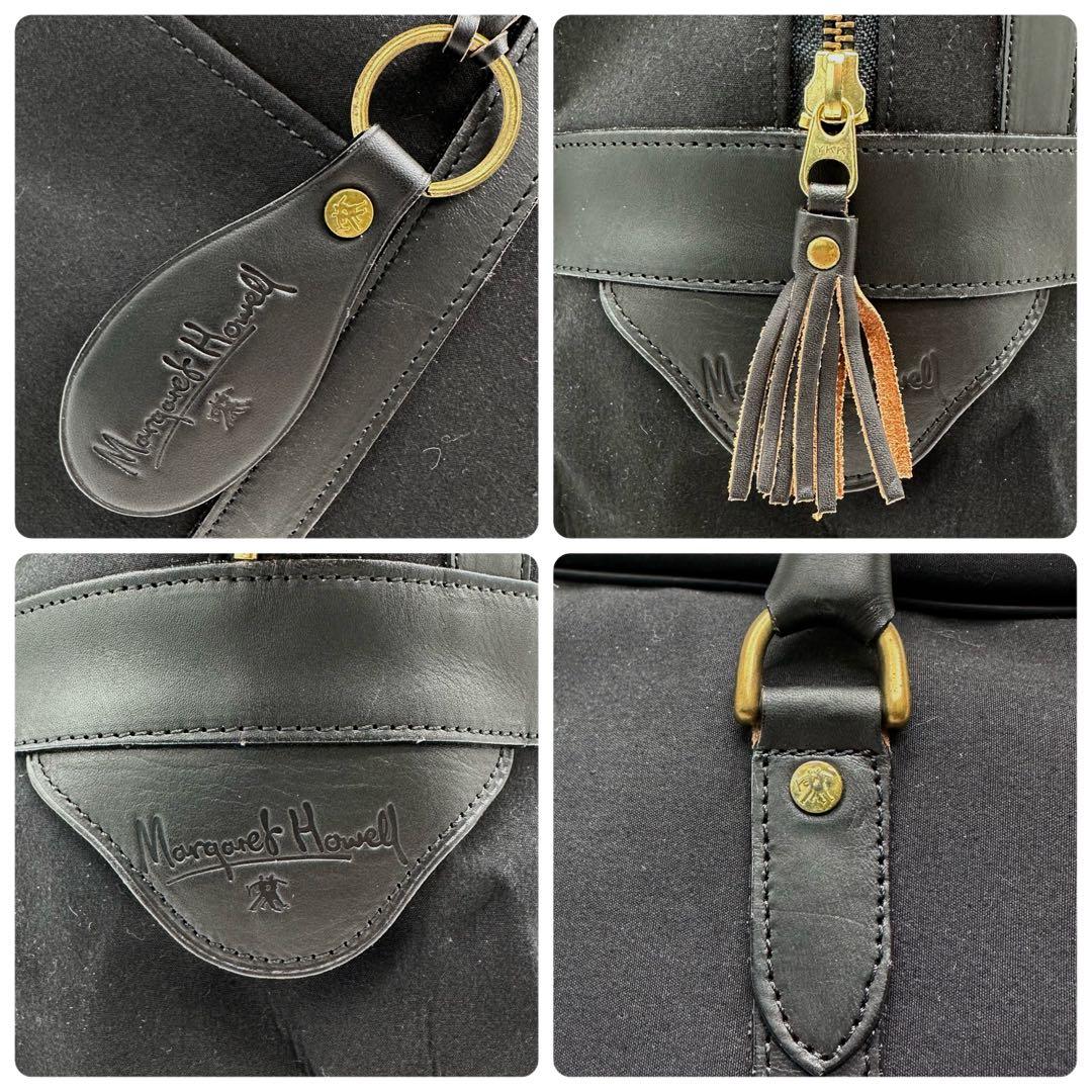 【希少 美品】MHL マーガレットハウエル ボストンバッグ 2way 旧ロゴ 黒