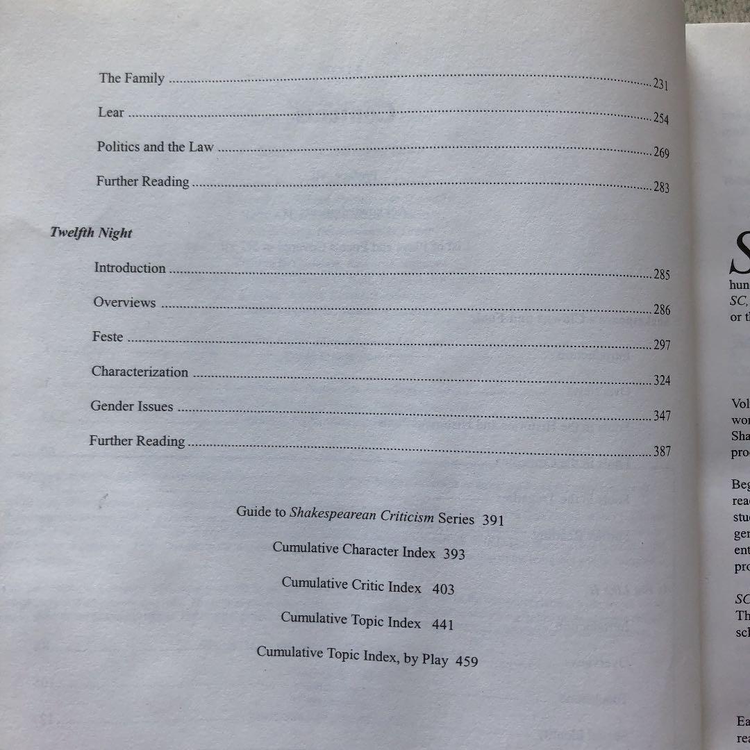 洋書 Shakespearean Criticism