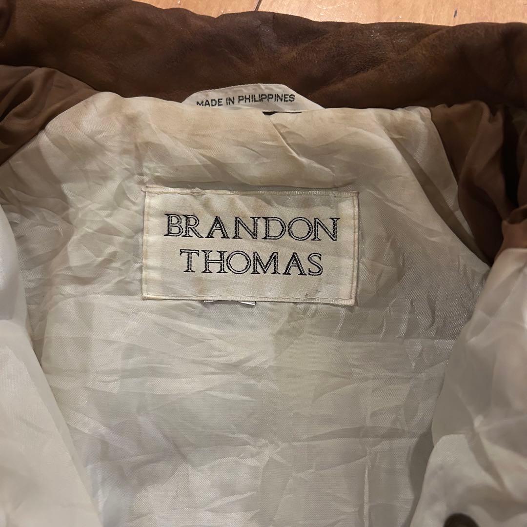 【希少/本革】80s Brandon Thomas 贅沢裏地 レザーブルゾン