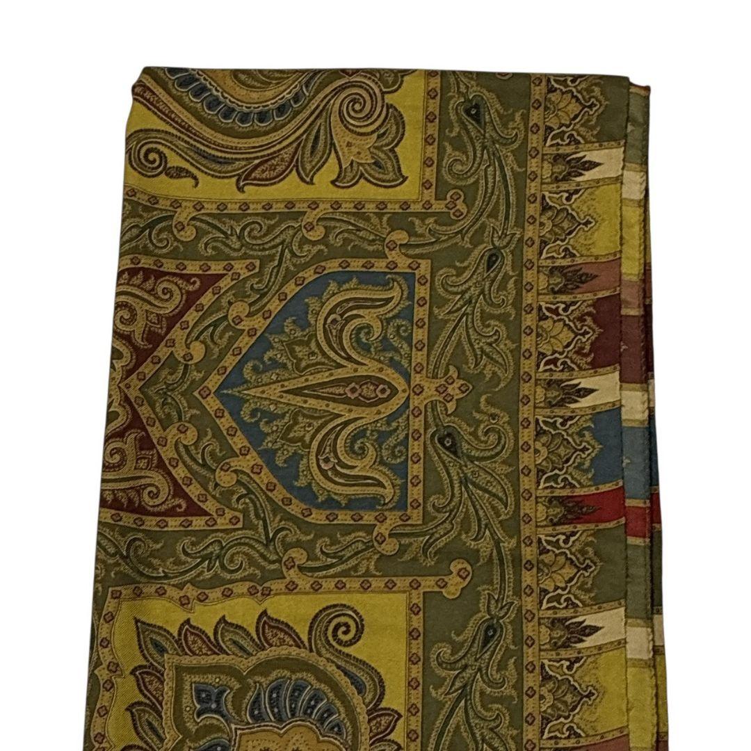 極美品★ETRO エトロ シルク イタリア製 ペイズリー 大判ストール スカーフ