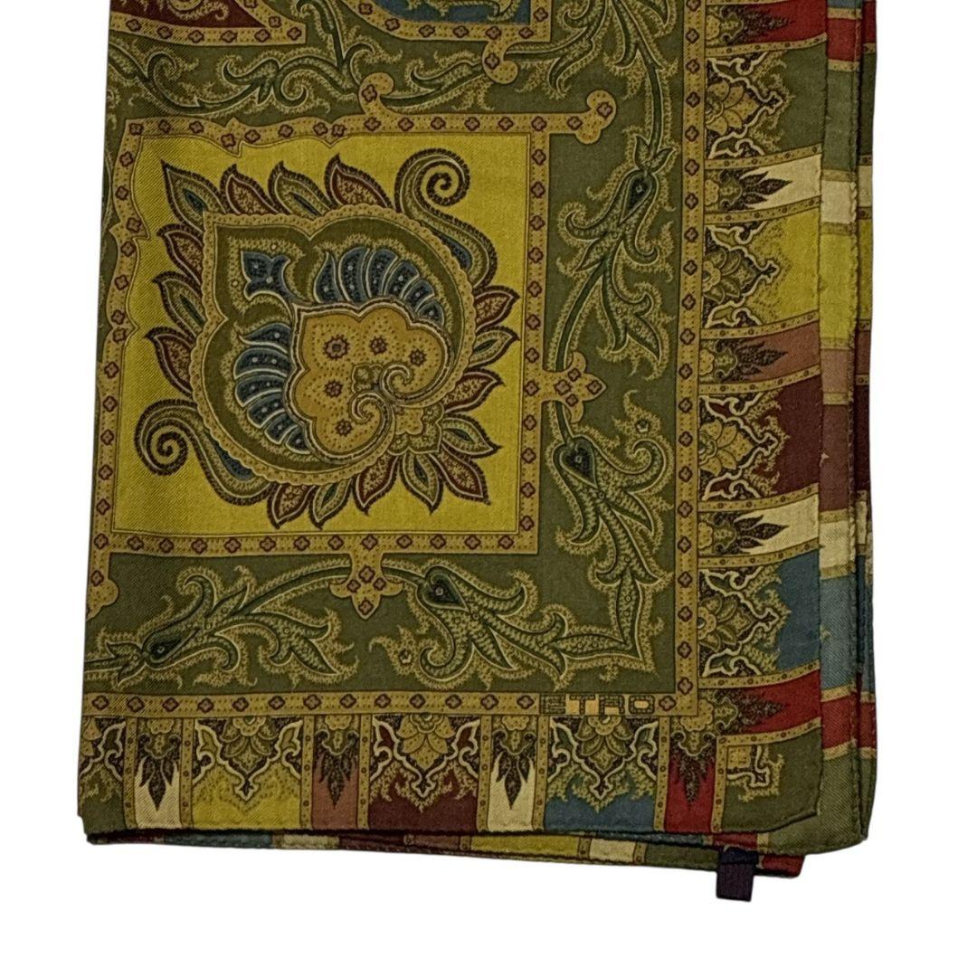 極美品★ETRO エトロ シルク イタリア製 ペイズリー 大判ストール スカーフ
