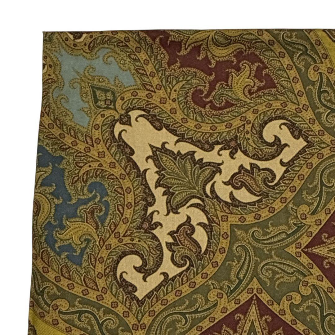 極美品★ETRO エトロ シルク イタリア製 ペイズリー 大判ストール スカーフ