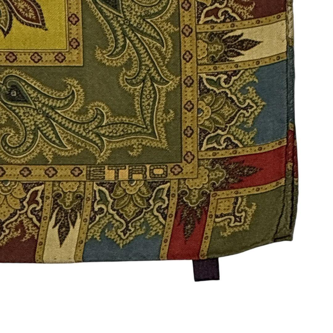 極美品★ETRO エトロ シルク イタリア製 ペイズリー 大判ストール スカーフ