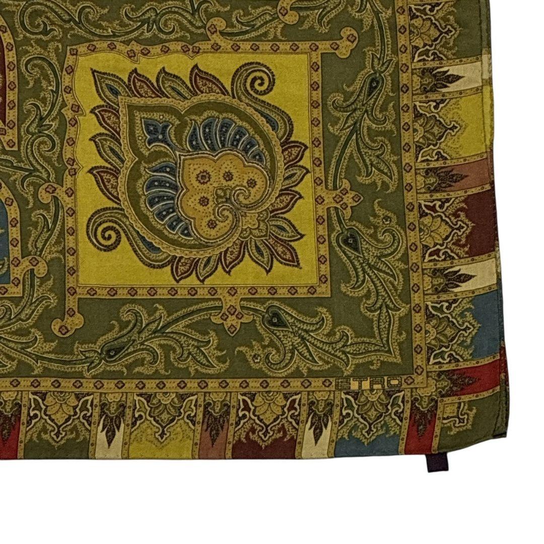 極美品★ETRO エトロ シルク イタリア製 ペイズリー 大判ストール スカーフ