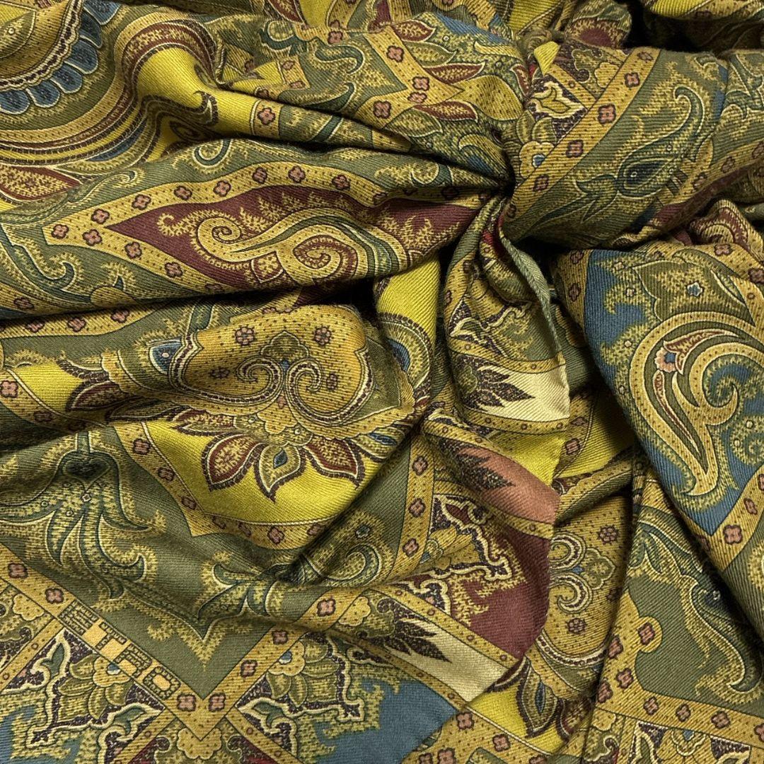極美品★ETRO エトロ シルク イタリア製 ペイズリー 大判ストール スカーフ