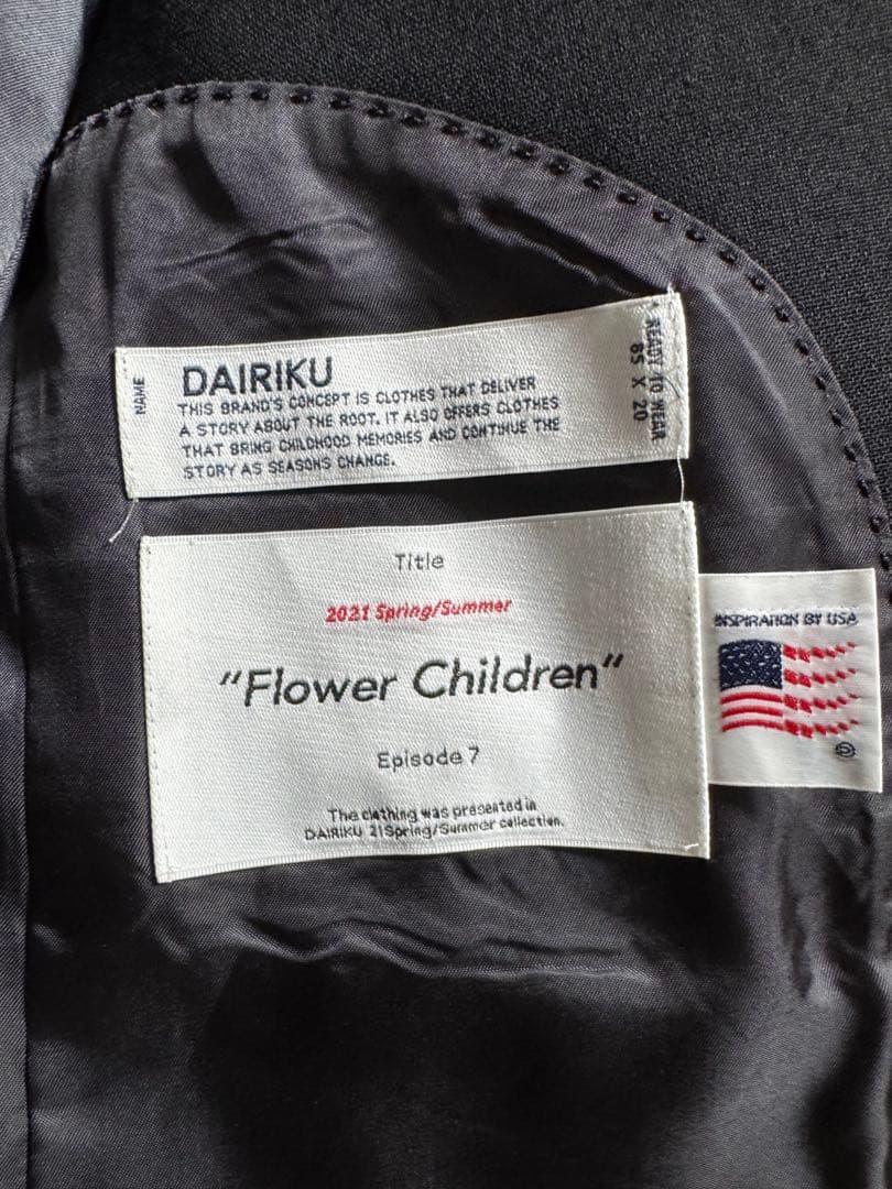 ジャケット・アウター DAIRIKU 21SS Double Tailored Jacket M