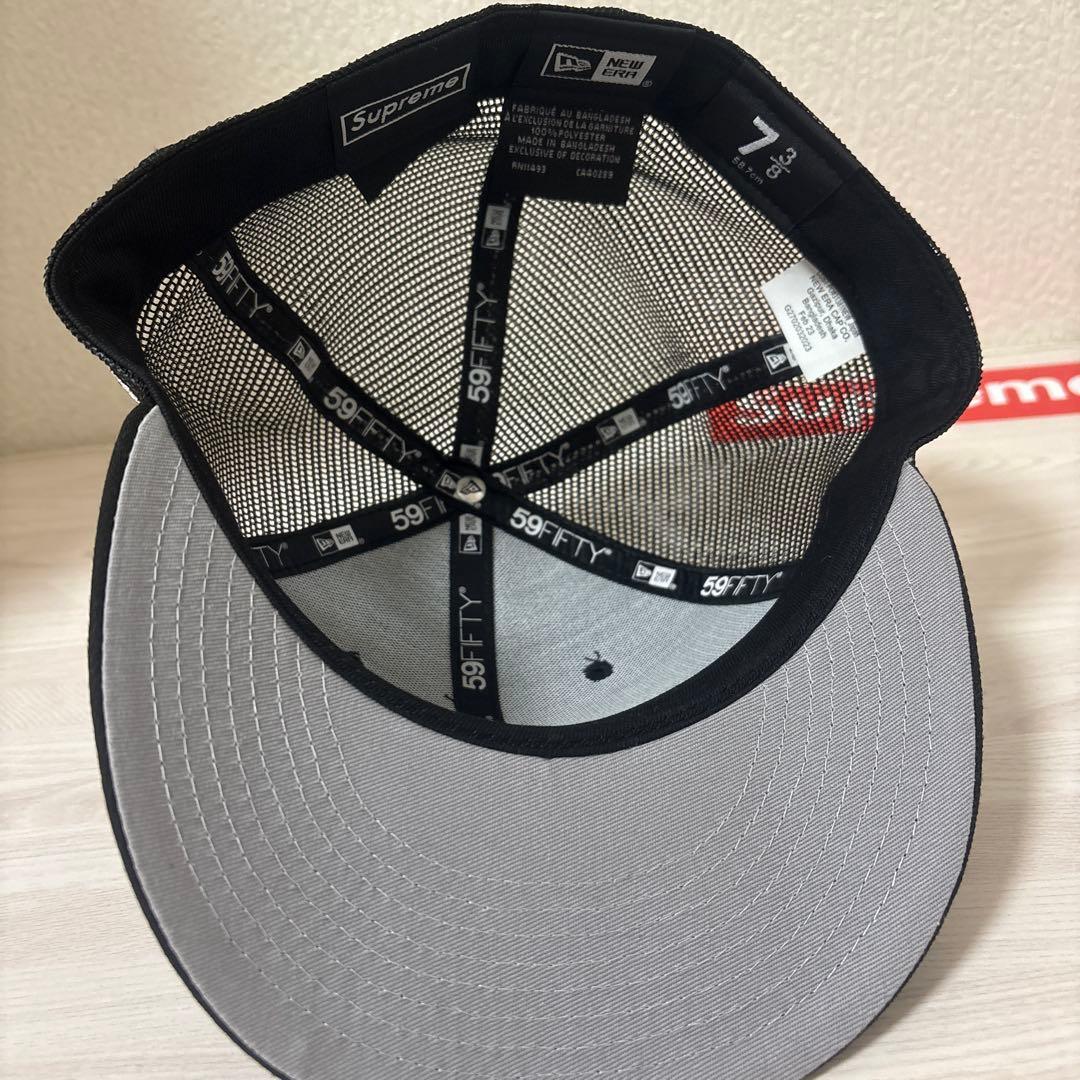 Supreme ブラック NEWERA ニューエラ　59FIFTY 7 3/8