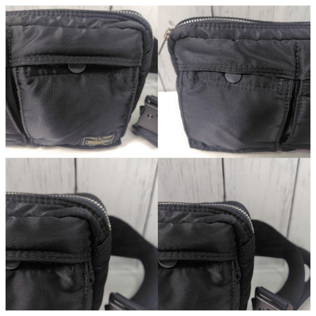 【PORTER ポータータンカー コブラバックル　ウエストバッグ ブラック】美品