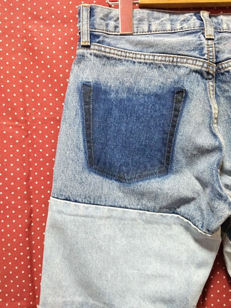 イギー☆MOUSSY☆パッチワークデニムパンツ26M～L☆新品未使用タグ付
