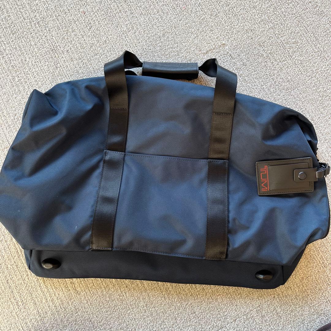 TUMI ボストンバッグ ネイビー　エクスパンダブル