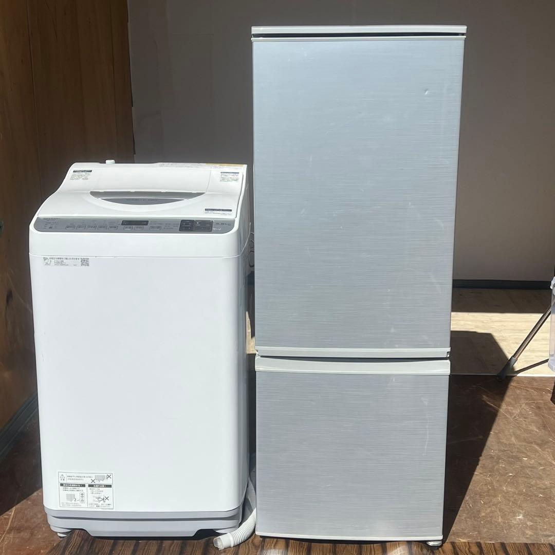 配送設置無料　SHARP 冷蔵庫167L洗濯機5.5kgセット　大容量　乾燥付き