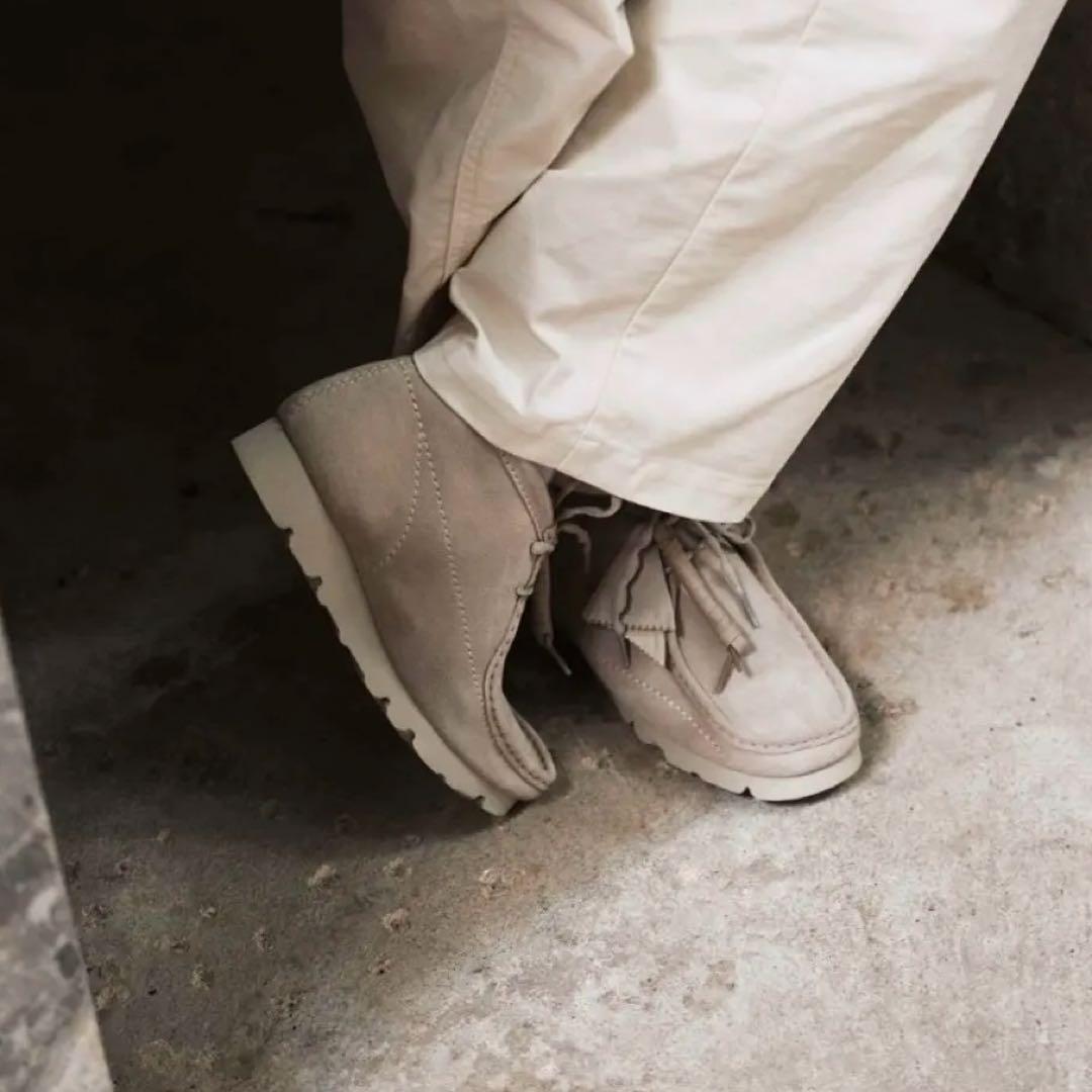 靴 Clarks Wallabee BT PAF BEIGE SUEDE uk8.5