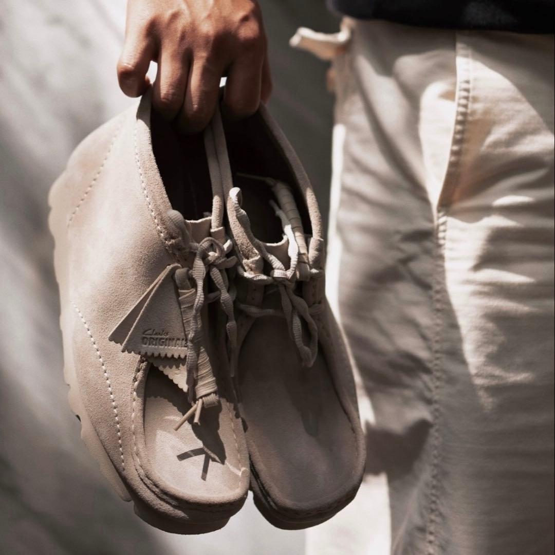 靴 Clarks Wallabee BT PAF BEIGE SUEDE uk8.5