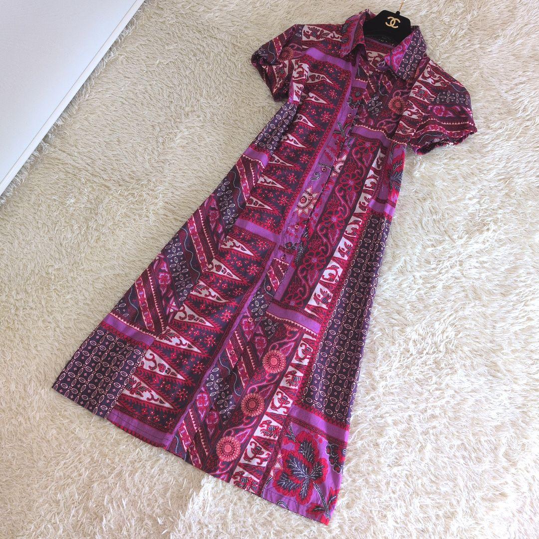 イタリア製★ETRO　半袖　ワンピース　コットン　ひざ丈　40