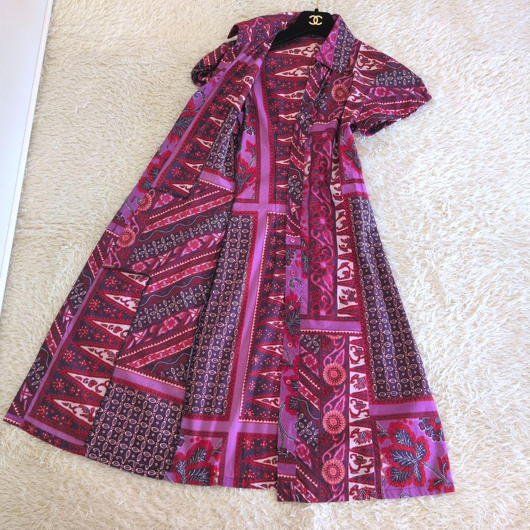 イタリア製★ETRO　半袖　ワンピース　コットン　ひざ丈　40