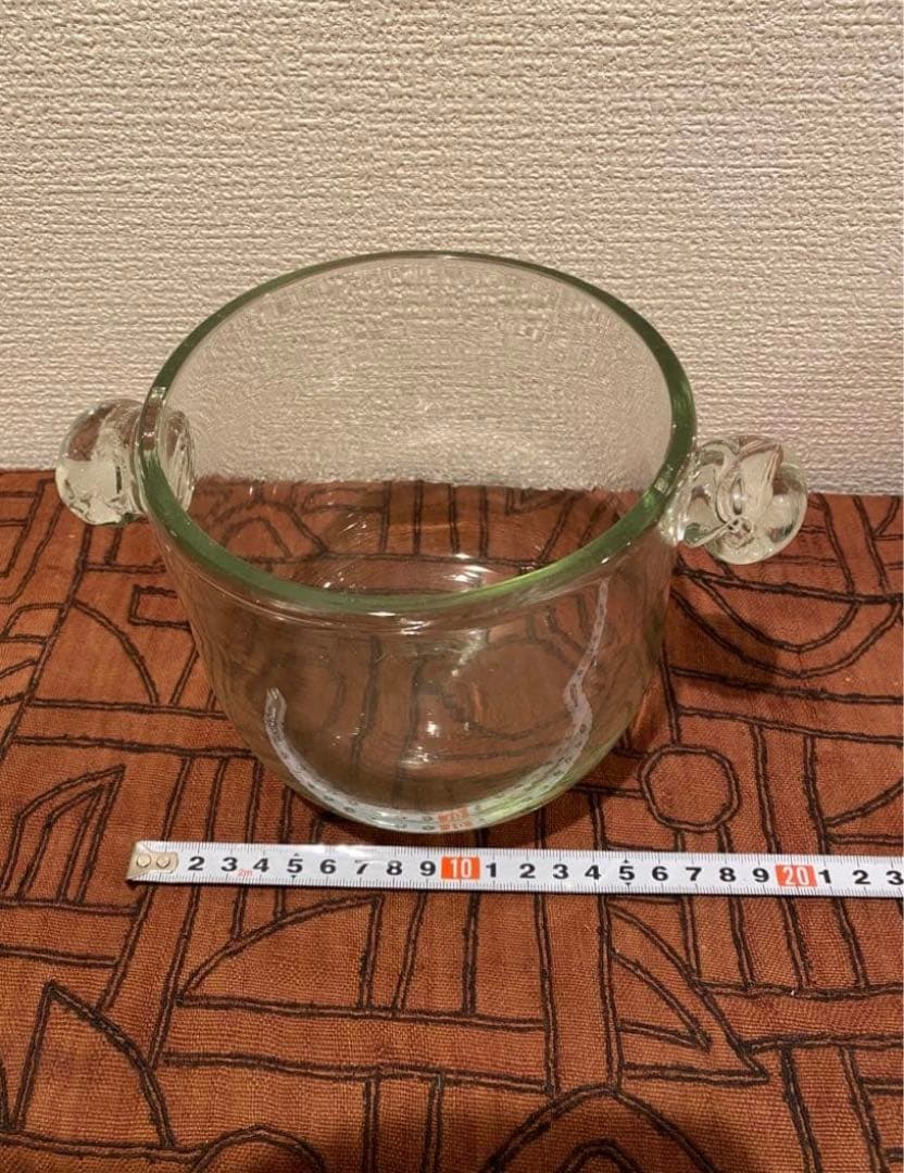 民藝　奥原硝子製造所　両耳アイスペール 花瓶やフルーツいれなど