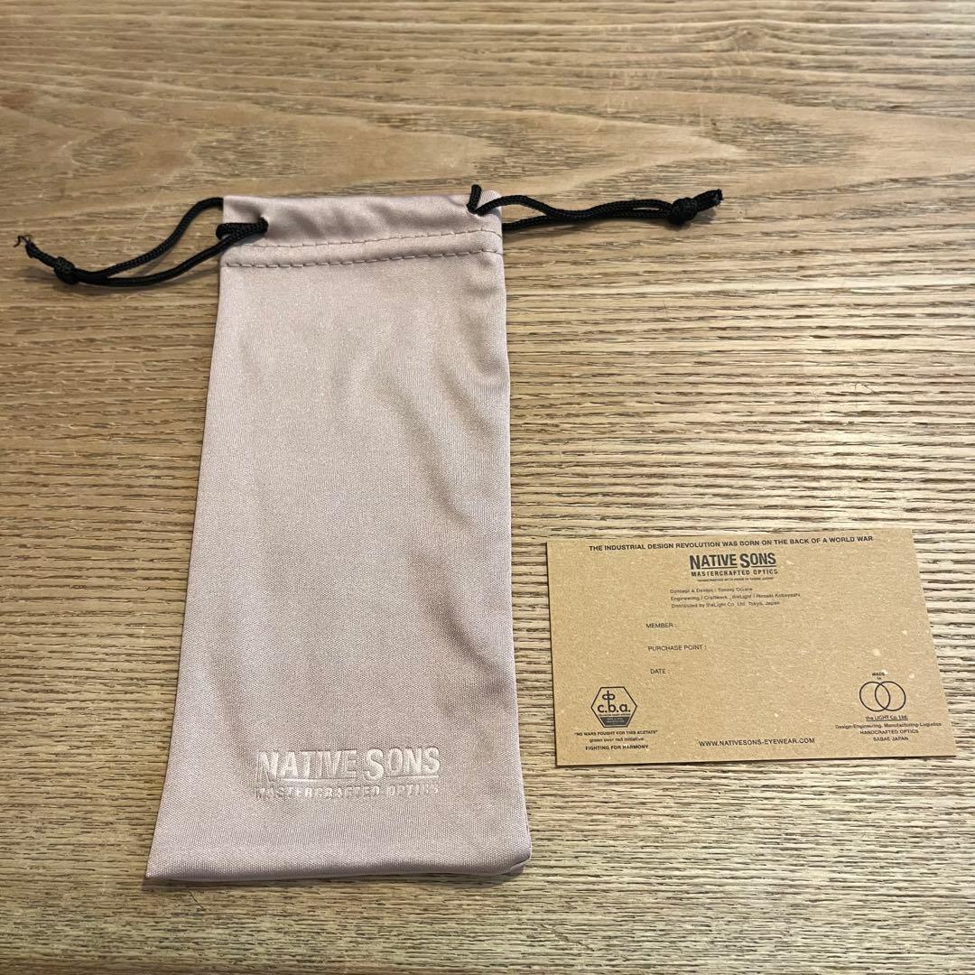 NATIVE SONS John O. サングラス　べっ甲-ゴールド　付属品完備