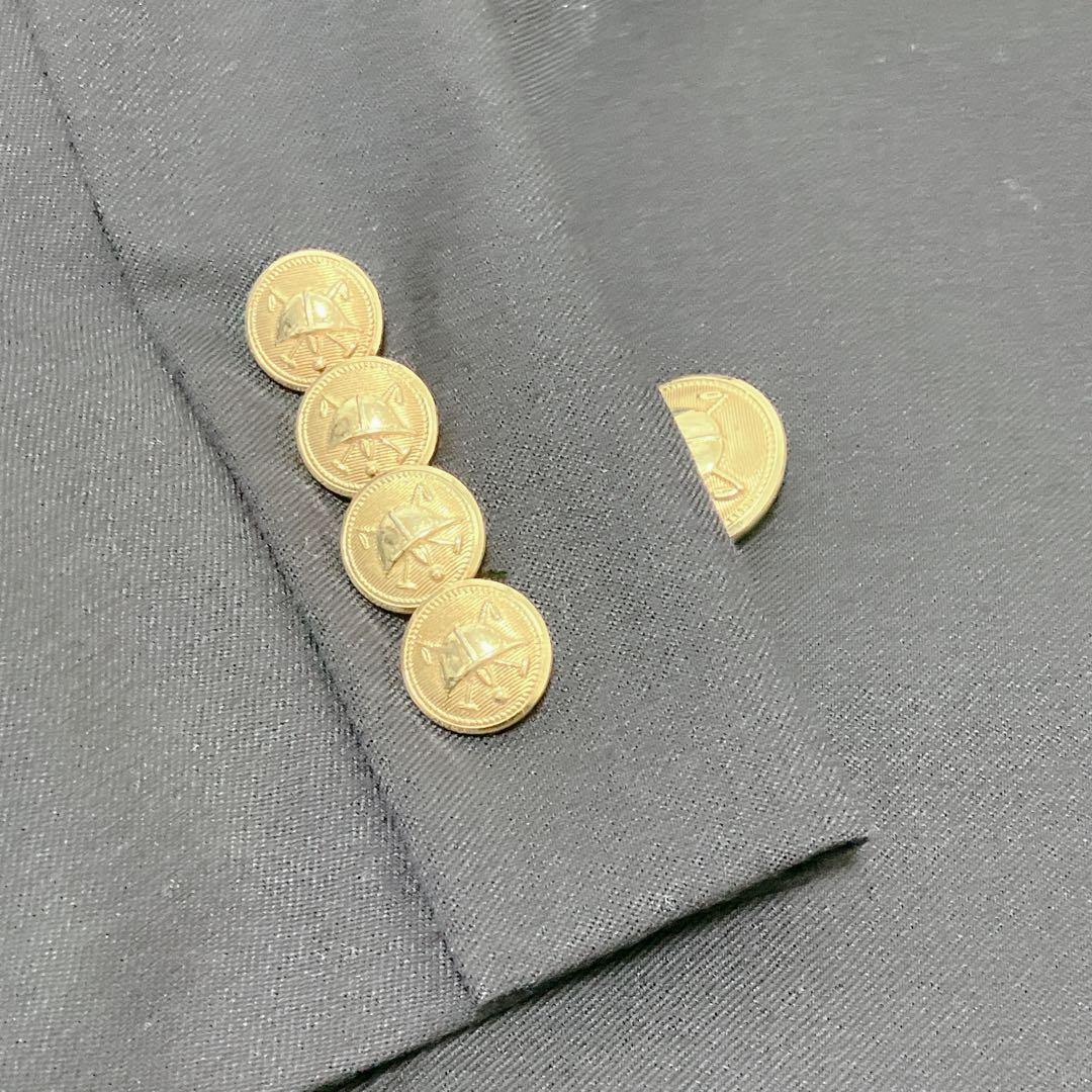 大きいサイズL相当 ポロバイラルフローレン 紺ブレ ダブルジャケット 金ボタン