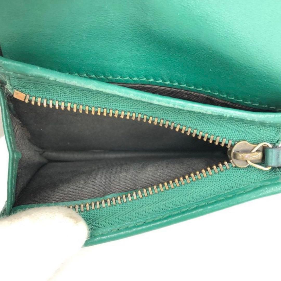 【値下げ】GUCCI グリーン 二つ折り財布