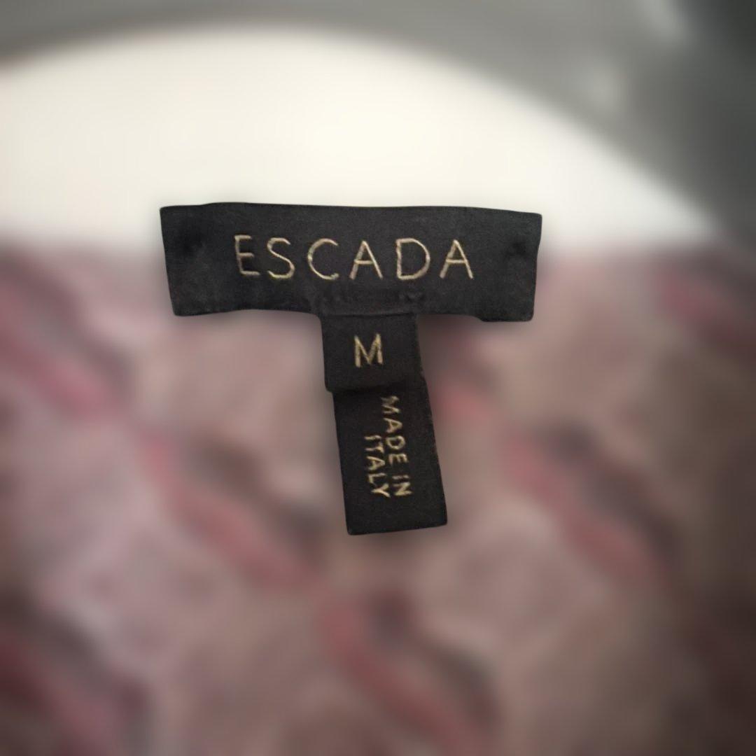 ESCADA 幾何学模様 長袖カーディガン 大きめのM