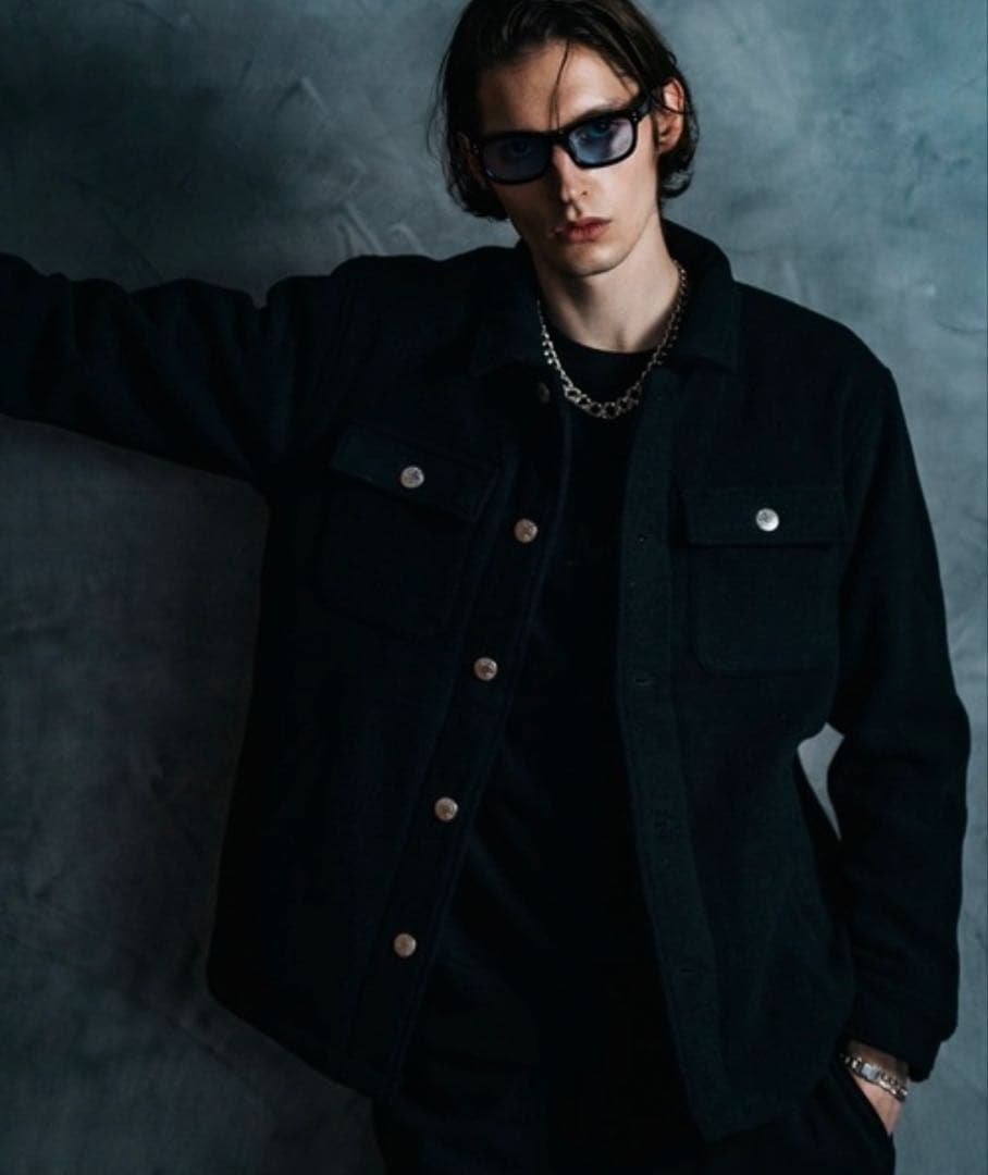 ジャケット・アウター CRIMIE WOOL SHIRT JACKET size L