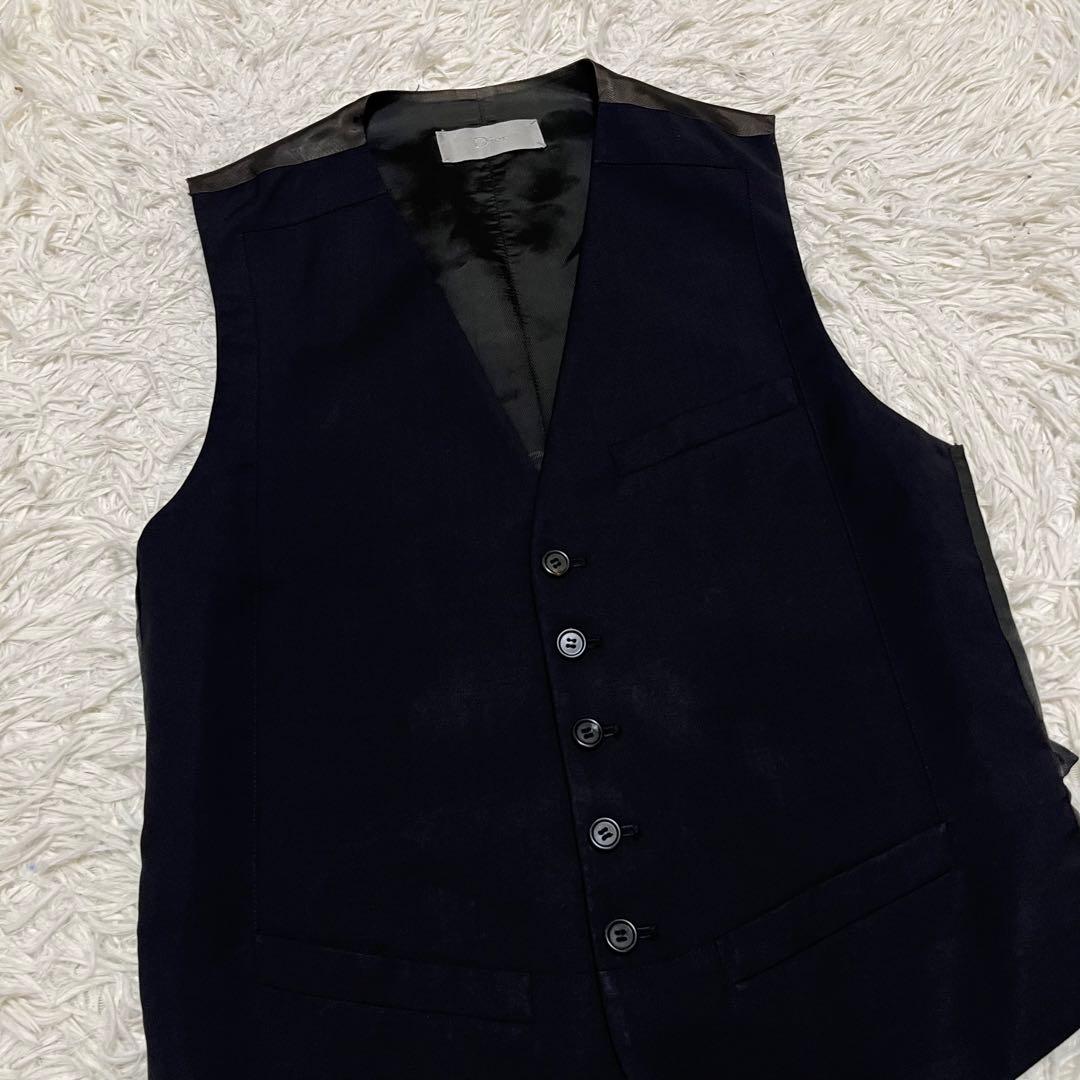 希少 Dior HOMME ジレ ベスト ブラック 黒 44 S