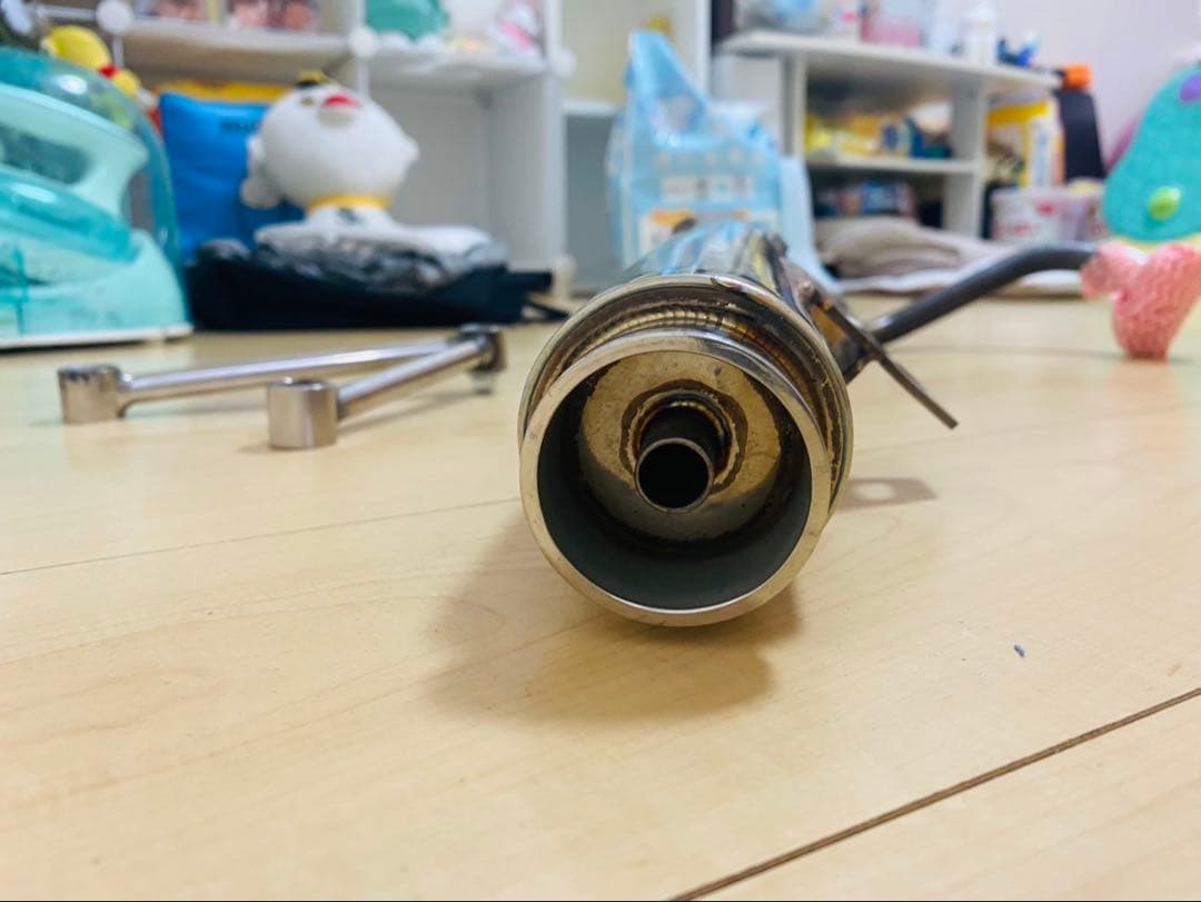 2BH-AY01ジョグステンレス マフラー本体 取り付け金具付き