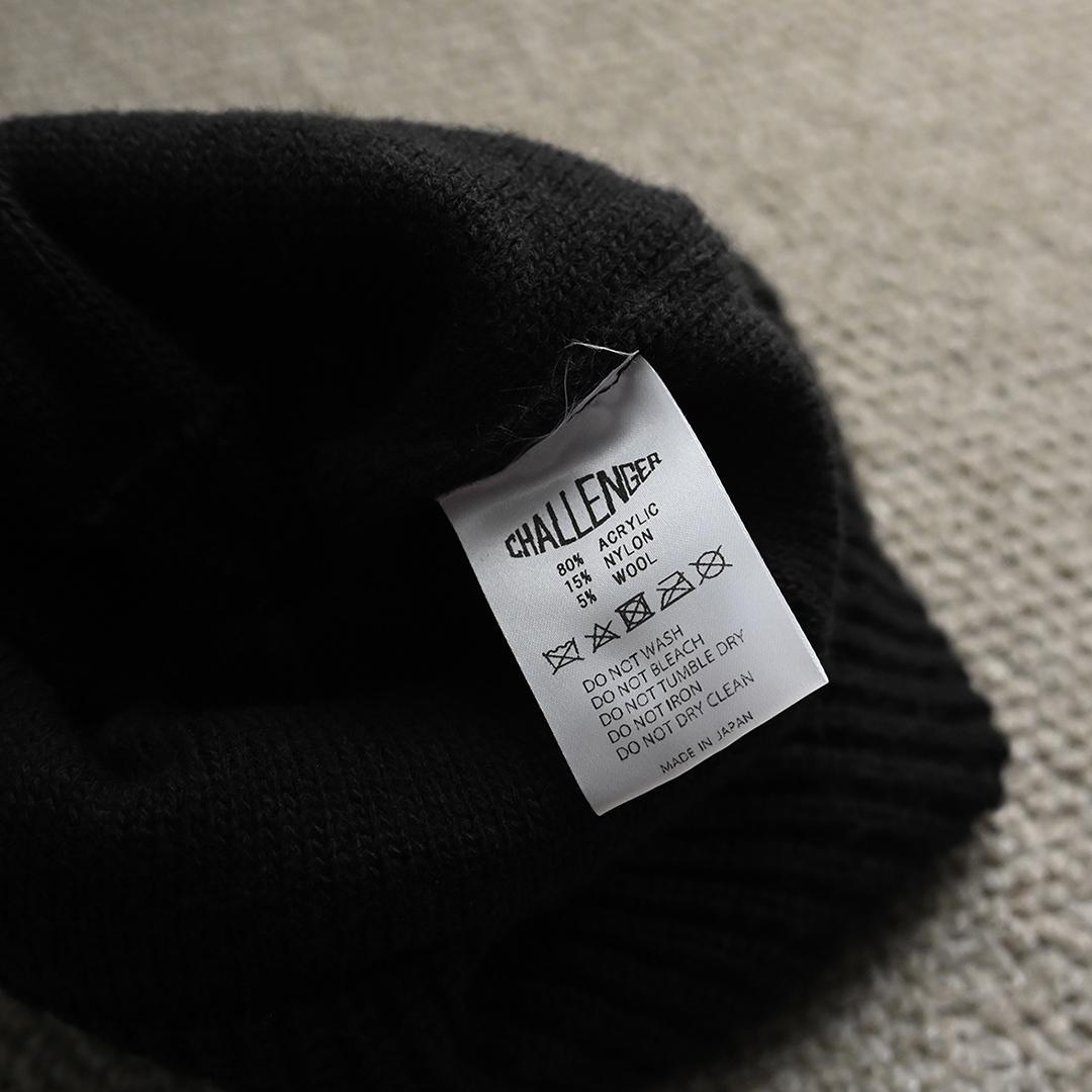 CHALLENGER BAR LOGO KNIT CAP ブラック