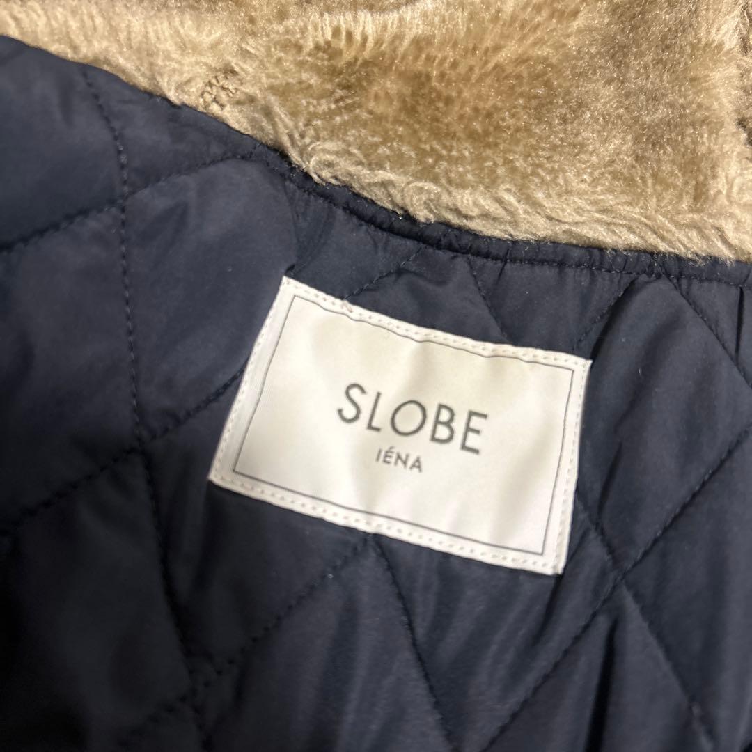 SLOBE IENA エコファーライナー付き フードミリタリー ブルゾン