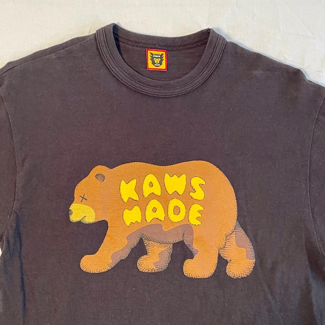 KAWS × HUMAN MADE ベアロゴTシャツ M