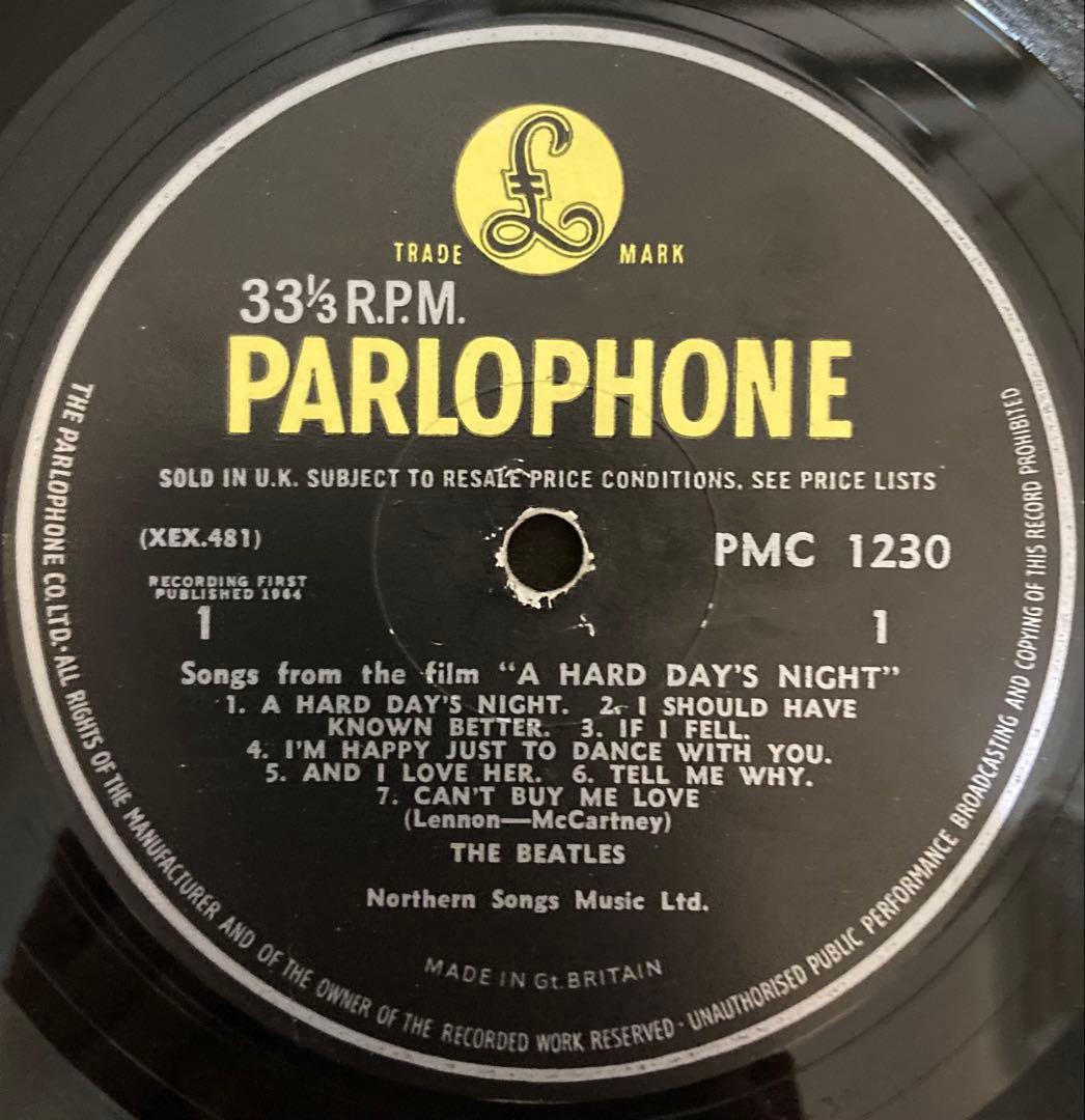稀少UKオリジナルBeatlesハードデイズナイトビートルズレコード