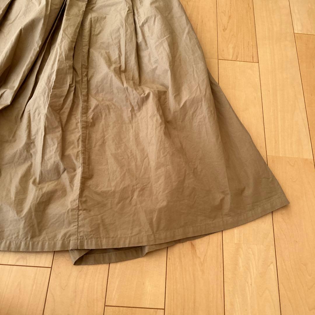 美品　D.M.G　ドミンゴ　タイプライタークロス　マキシ丈スカート　ベージュ　綿