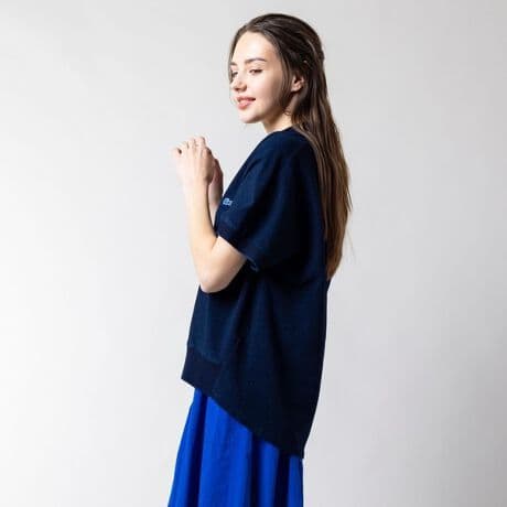 LACOSTE ラコステ インディゴ スキッパー ネック ポロシャツ