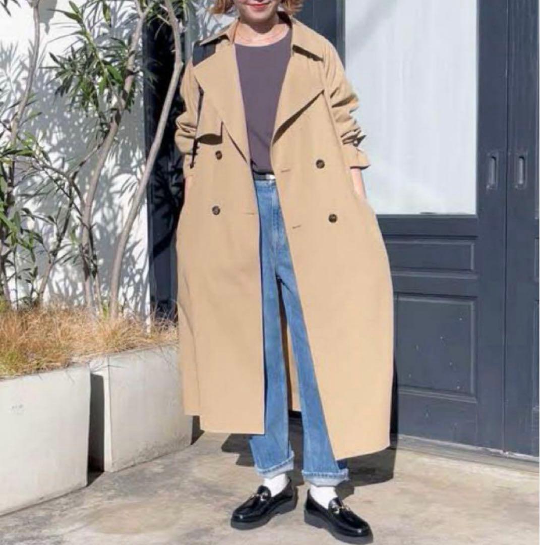 【美品】Spick & Span ツイルコットンオーバートレンチ 36